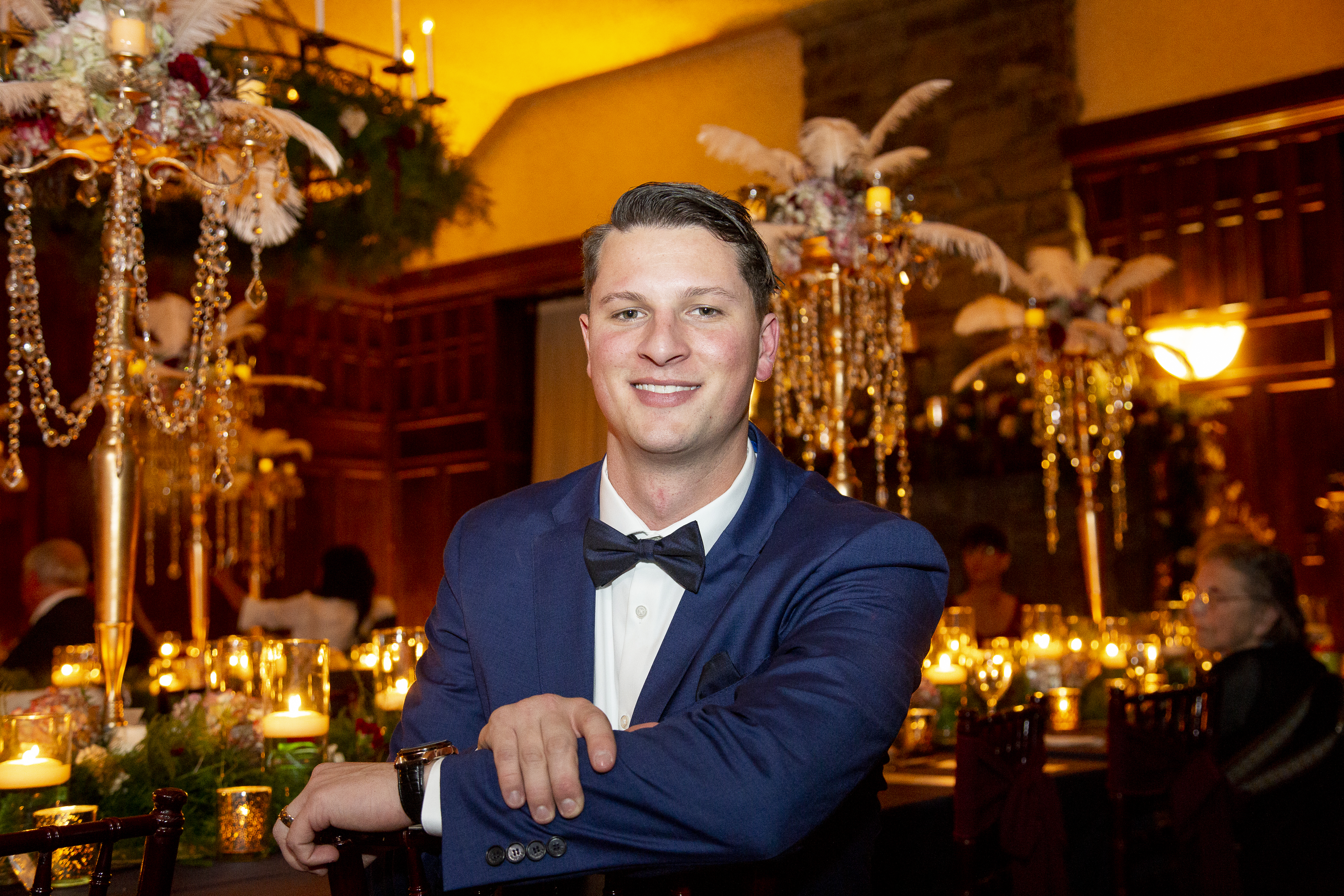  Dylan, a calm, pleased, happy portrait of the groom on His Day. 