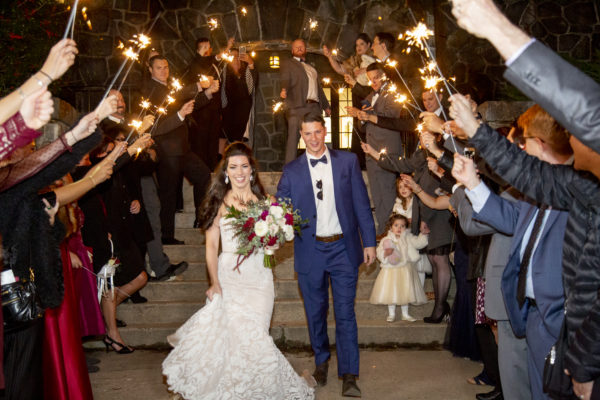 Groom guides Bride 