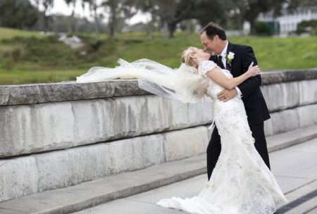 A Grand moment with a bridal couple on a memorial Day bridge.