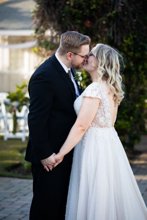 Bride and Groom kissing